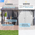 AECOJOY 14' x 10' Gazebo for Patio, Hard Top Lean to Gazebo Pergola - Image 3