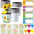 Capoda 48 Sets Garden Flower Pots Crafts Kit DIY Spring Plastic Seedling by Capoda