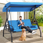 Grepatio 3-Seat Outdoor Porch Swing - Image 6