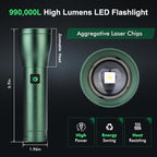 Rechargeable Flashlights 990, 000L High Lumens 2 Packs, 140° Wider Beam Super - Image 2