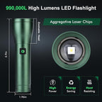 Rechargeable Flashlights High Lumens 990, 3 Modes Super Bright 140° Wider Beam - Image 2