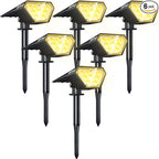 Biling Solar Spot Lights Outdoor, Bright 700 Lumen Solar Outdoor Lights IP67 by biling