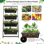 Giantex 5.2FT Vertical Raised Garden Bed, 4-Tier Elevated Planter Box w/4 - Image 5