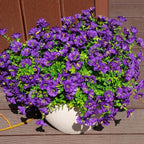 Artificial Flowers for Outdoors, UV Resistant Fake Silk Morning Glory, - Image 4