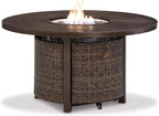 Signature Design by Ashley Paradise Trail Outdoor Round Wicker Patio Fire Pit - Image 9