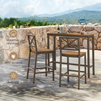 Outdoor Bar Table, Waterproof HDPS Slatted Top, Weather Resistant, Hot Tub - Image 7