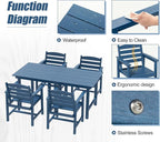 Anbuy Patio HDPE Dining Table Sets, Removable 2-in-1 Outdoor Patio Table - Image 5