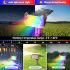 WdtPro 10 Pack Solar Color Changing Spot Lights, 10 Lighting Modes Solar Lights - Image 5