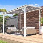 AECOJOY 10' x 8' Pergolas and Gazebos on Clearance in White, Large Wall Mounted by AECOJOY