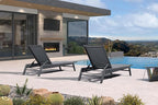 PURPLE LEAF Outdoor Chair Chaise Lounge Sun Lounges Aluminum Poolside - Image 3