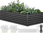 YITAHOME 96x48x24 in Galvanized Raised Garden Bed Kit, Large Metal Planter Box - Image 8