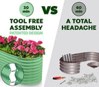 Plant & Plot Galvanized Raised Garden Beds Outdoor // 4×2×2 ft Planter Raised - Image 2