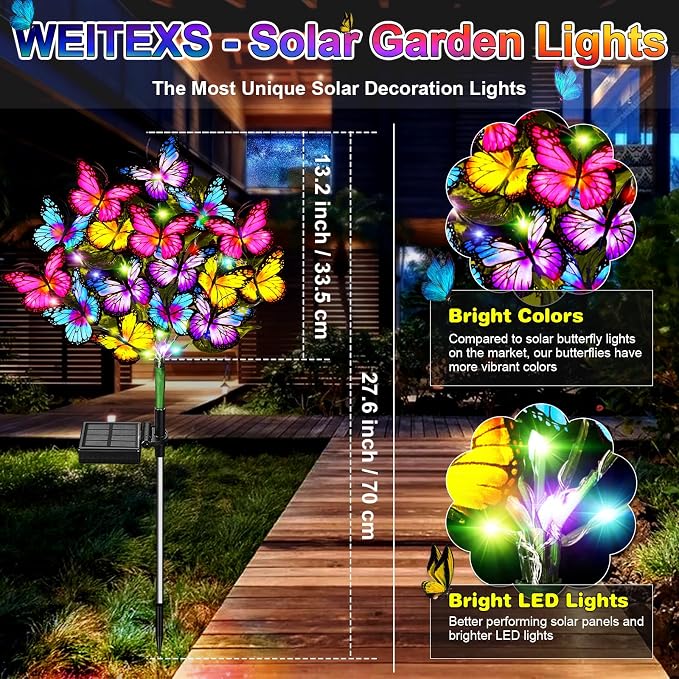 Solar Garden Lights Solar Lights Outdoor Waterproof Solar Lights 6 Pack - Image 2
