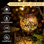 JOIEDOMI 2 Pack Outdoor Solar Hanging Lantern Lights, Waterproof Tabletop - Image 2