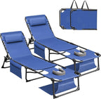 Devoko Beach Lounge Chair, Outdoor Sun Tanning Chair - Image 7
