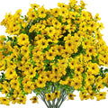 Artificial Fake Flowers for Outdoor Spring Decoration, 16 Bundles Faux Silk by Grunyia