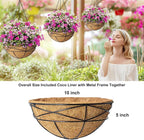 4 Pack 10 Inch Hanging Planters Metal Wire Flower Baskets - Image 5