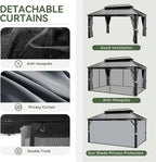 Aoxun 12FT X 16FT Hardtop Gazebo, Outdoor Pergolas - Image 5