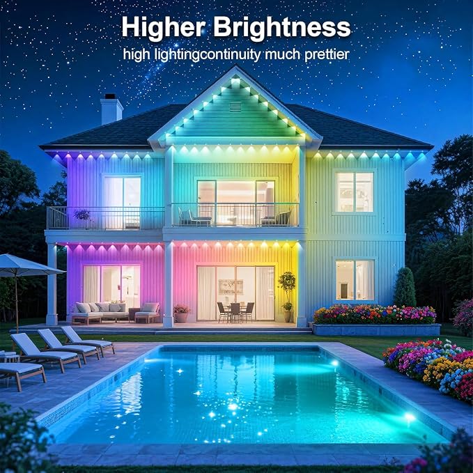 150FT Permanent Outdoor Lights for House Waterproof, IP67 LED Eave Lights - Image 4