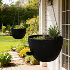WOUSIWER Self Watering Hanging Planters, 2 Pack 12'' Plastic Pots - Image 2