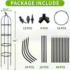 4-Pack 6FT Garden Obelisk Trellis - Image 2