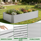 2 Pack 4x2x1.4 ft, Galvanized Steel Raised Garden Bed, Large Metal Planter - Image 3