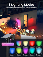 Solar Spot Lights Outdoor, 9 Lighting Modes RGB, Solar Lights Outdoor - Image 3