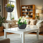 2 Pack 12 Inch Self Watering Hanging Planters - Image 8