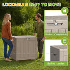 30 Gallon Outdoor Storage Box Weather Resistant UV Protection Waterproof Resin - Image 4