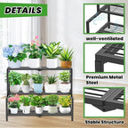 3 Tier Stair Style Metal Plant Stand - Image 3