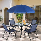 Vongrasig 6 Pieces Folding Patio Dining Set, All Weather Small Metal Outdoor by Vongrasig