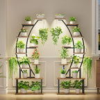 Plant Stand Indoor with Grow Lights, 9 Tiered Metal Plant Shelf, Large Plant - Image 2