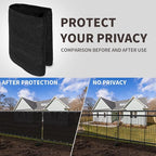 LOVE STORY Custom Size 3.3'x6' Black Balcony Privacy Screen, UV Block Privacy - Image 5