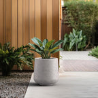Kante 11.6" Dia Round Concrete Planter, Outdoor Indoor Large Plant Pots - Image 4