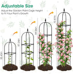 2 Pack Garden Obelisk Trellis for Climbing Plants, Tower Potted Cages for - Image 2