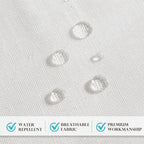 RYB HOME Sheer Curtains for Patio Outdoor, Linen Textured White Panel Grommet - Image 5