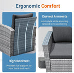 Wisteria Lane 4 Piece Patio Furniture Set, Wicker Outdoor Patio Conversation - Image 7