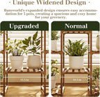 Bamworld Tall Plant Stand Indoor Outdoor Corner Plant Shelf Hanging Plant - Image 6
