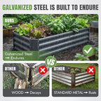 INNO STAGE 4×2×1ft Galvanized Raised Garden Bed Kit, Galvanized Planter Raised - Image 3