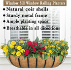 4pack 16-inch Window Sill Window Railing Planters - Image 2