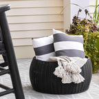 Household Essentials Handwoven Resin Storage Stool Ottoman - Image 4