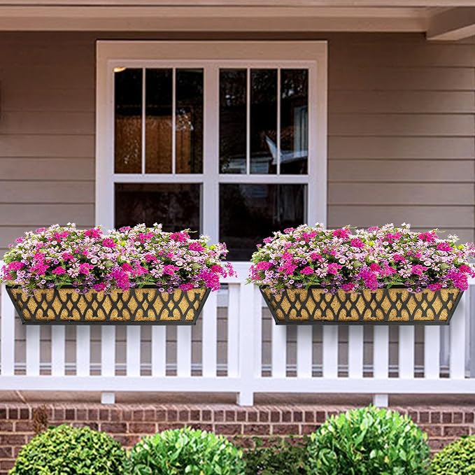 4 Pack 30 Inch Window Boxes Planters Railing Planter Box - Image 2