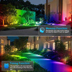 MEIHUA Solar Spot Lights Outdoor Color Changing, 6 in 1 Solar Landscape - Image 4