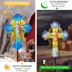 Solar Jesus Cross for Gemetery Graver, Grave Decorations for Cemetery, Sympathy - Image 3