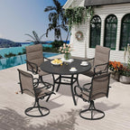 MELLCOM 42'' Round Outdoor Dining Table - Image 3