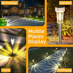 DERAYSION Solar Lights Outdoor, 8 Pack Solar Pathway Lights Waterproof Garden - Image 8