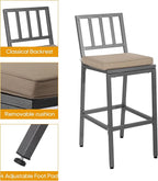Outdoor Patio Bar Set, Bar Height Patio Dining Set, Weather-Resistant Bistro - Image 4