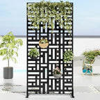 Casaphoria 72" H x 35" W Metal Privacy Screen, Outdoor Freestanding Decorative - Image 2