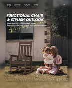 KINGYES Oversized Outdoor Rocking Chair, All-Weather Patio Rocking Chairs - Image 8