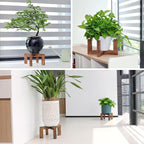 Plant Stand, Indoor/Outdoor Wood Plant Holder, Single Flower Pot Stand - Image 6